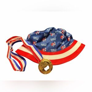 Samual Adam’s Reversible Blue and Red Bucket Hat with Medal Bottle Opener